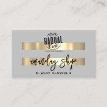 QR Code Logo Online Shop Gold Grau Modern