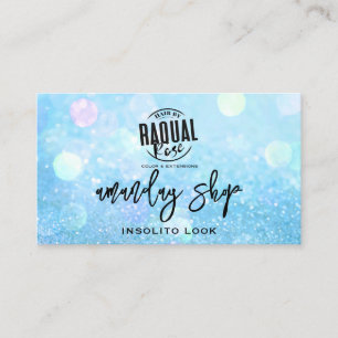 QR-Code-Logo Online-Shop-Tool Ozeanblau Visitenkarte