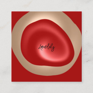 QR-Code-Logo Roter Abstrakt Blush-Minimalwert Quadratische Visitenkarte