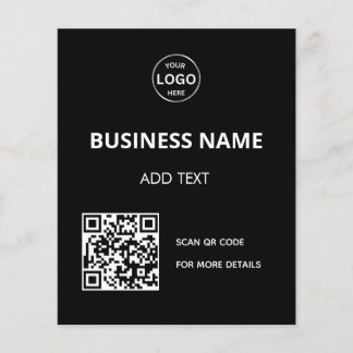 QR-Code-Logo Schwarz Flyer