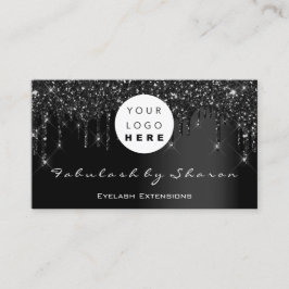 Qr-Code-Logo Schwarze Tropfen Beruflich Visitenkarte