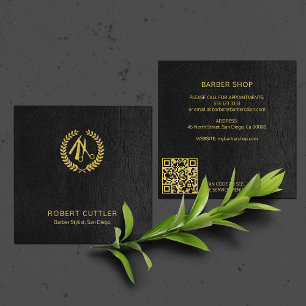 QR CODE-Logo Stylist Edelgold Quadratische Visitenkarte