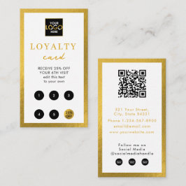 QR Code Loyalität für das White Gold Business Logo Visitenkarte