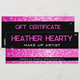 QR Code Luxury Hot Pink Girl Neon Geschenkgutschei