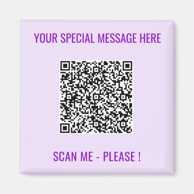 QR Code Magnet Geschenk mit benutzerdefiniertem Te (Vorne)