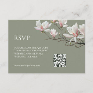 QR-Code Magnolie-Einschlusskarte Begleitkarte