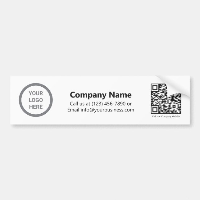 QR-Code-Marketing für Minimalistisches benutzerdef Autoaufkleber (Vorne)