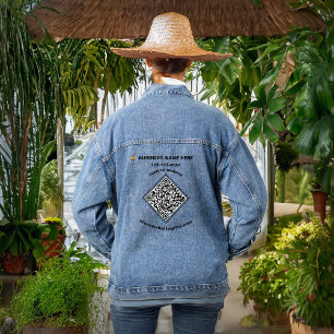 QR Code Marketing für Unternehmen Kundenspezifisch Jeansjacke