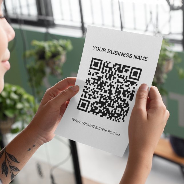 QR Code Marketing WerbeBlack & White Flyer (Von Creator hochgeladen)