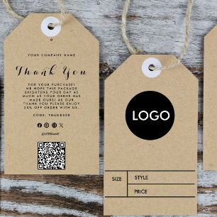 QR-Code-Markierung für Firmenlogos Geschenkanhänger
