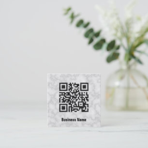 QR-Code-Marmor Quadratische Visitenkarte
