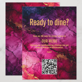 QR-Code-Menü Celestial Elegance Marble Menükarte