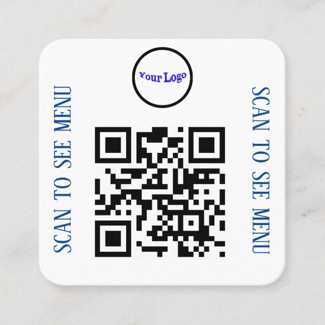 QR Code Menü Karten für Restaurants und Cafés (Vorderseite)