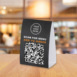 QR-Code-Menü und Bestelltafel Tischaufsteller