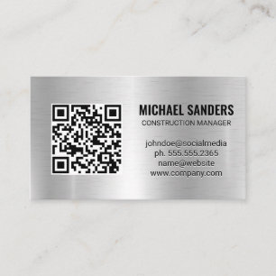 QR-Code Metallische Hintergrundekarte Visitenkarte