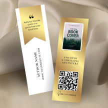 QR-Code MINI-Imitate Gold-Lesezeichen-Karte