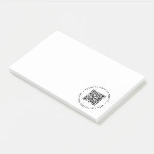 QR-Code Minimalistisch Clean Simple White Business Post-it Klebezettel