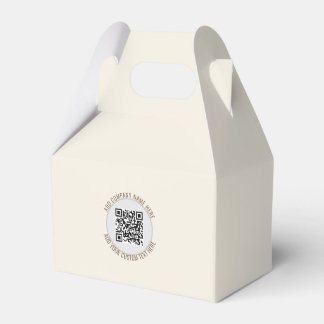 QR-Code Minimalistisch Einfaches graues Schulfest Geschenkschachtel