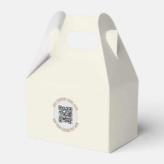 QR-Code Minimalistisch Einfaches graues Schulfest Geschenkschachtel (Vorderseite)