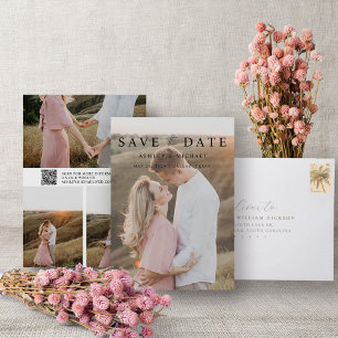 QR Code Minimalistisch Elegantes Script 4 Foto Hoc Save The Date
