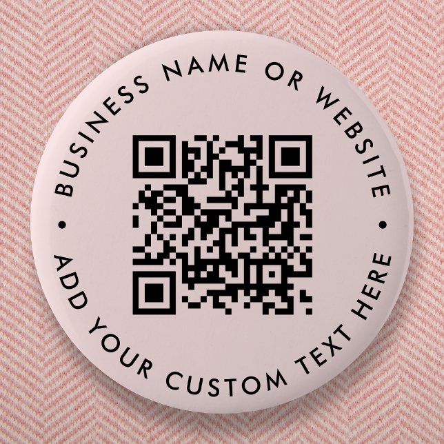 QR-Code | Minimalistisch Rosa Rosa Button (Von Creator hochgeladen)