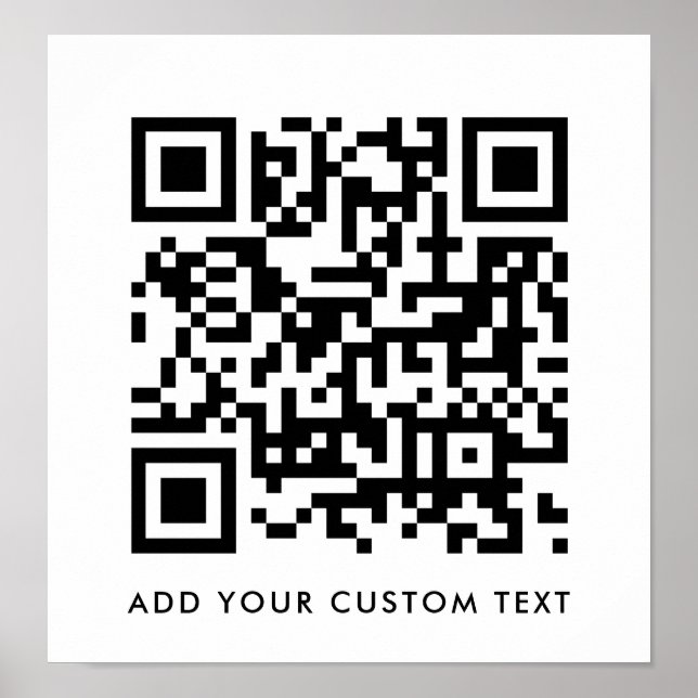 QR-Code Minimalistisch Sauberer einfacher, benutze Poster (Vorne)