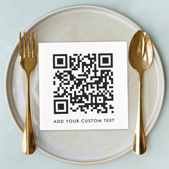 QR-Code Minimalistisch Sauberer einfacher, benutze Serviette (Von Creator hochgeladen)