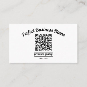 QR-Code Minimalistisch Schwarz und Weiß einfach k Visitenkarte
