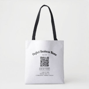 QR-Code Minimalistisch Schwarz und Weiß einfach kl Tasche