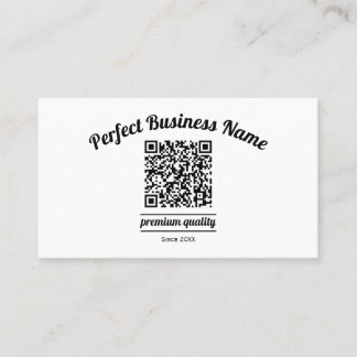 QR-Code Minimalistisch Schwarz und Weiß einfach kl Visitenkarte
