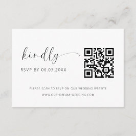 QR Code Minimalistische UAWG Wedding Website Begleitkarte