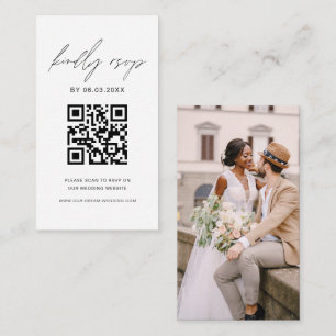 QR Code Minimalistische UAWG Wedding Website Begleitkarte