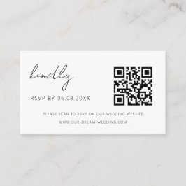 QR Code Minimalistische UAWG Wedding Website Begleitkarte