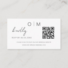 QR Code Minimalistische UAWG Wedding Website Begleitkarte