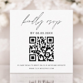 QR Code Minimalistische UAWG Wedding Website Begleitkarte