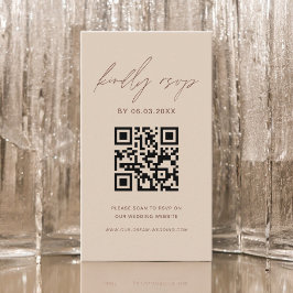 QR Code Minimalistische UAWG Wedding Website Begleitkarte