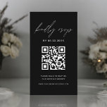 QR Code Minimalistische UAWG Wedding Website Begleitkarte<br><div class="desc">Einfache moderne und elegante Schwarz-Weiß-Script Typografie QR Code UAWG Wedding Website Minimalistisch Einladung.</div>