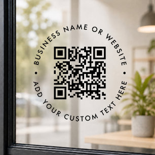 QR-Code Minimalistischer einfacher geschäftsscan Fensteraufkleber
