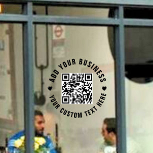 QR-Code Minimalistischer einfacher geschäftsscan Fensteraufkleber