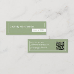QR-Code Minimalistischer Graduate Abschluss Name Telefonnummerkarte