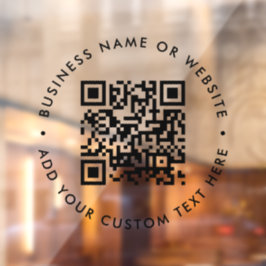 QR-Code | Minimalistisches Einfaches Business Scan Fensteraufkleber