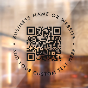 QR-Code   Minimalistisches Einfaches Business Scan Fensteraufkleber