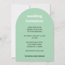 QR Code Mint Grün in einer Hochzeitseinladung