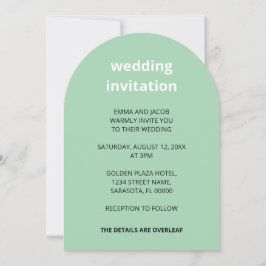 QR Code Mint Grün in einer Hochzeitseinladung Einladung