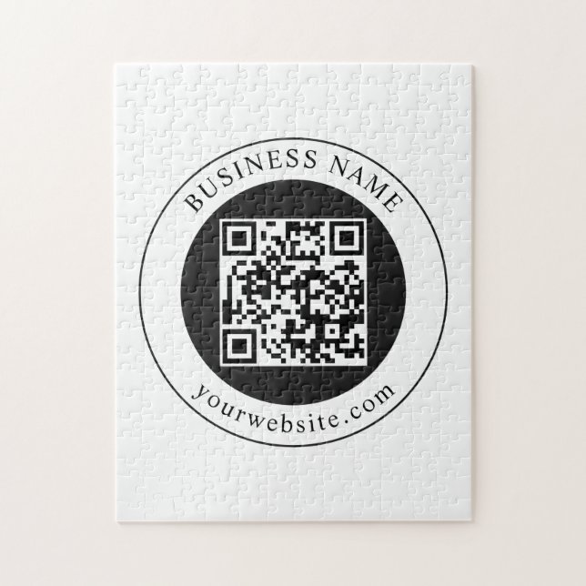 QR-Code mit bearbeitbarem Firmennamen (Vertikal)