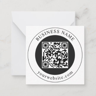 QR-Code mit bearbeitbarem Firmennamen Mitteilungskarte