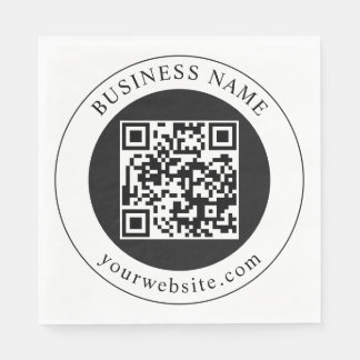 QR-Code mit bearbeitbarem Firmennamen Serviette