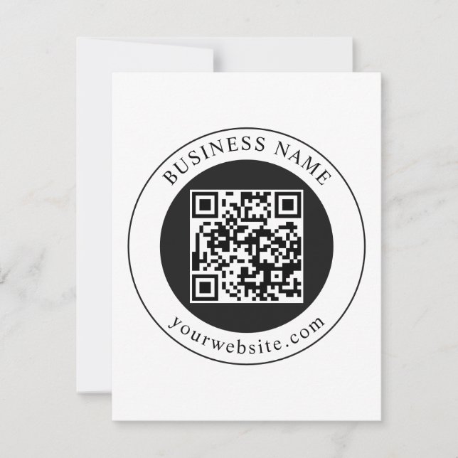 QR-Code mit editierbarem Firmennamen Einladung (Vorderseite)