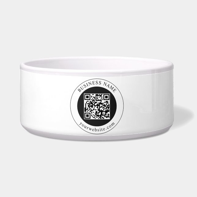 QR-Code mit editierbarem Firmennamen Napf (Vorderseite)