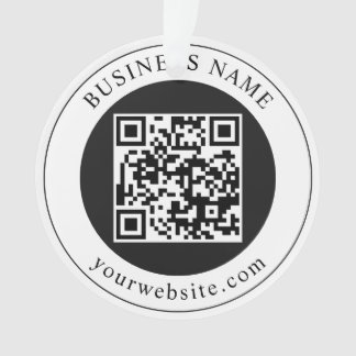 QR-Code mit editierbarem Firmennamen Ornament